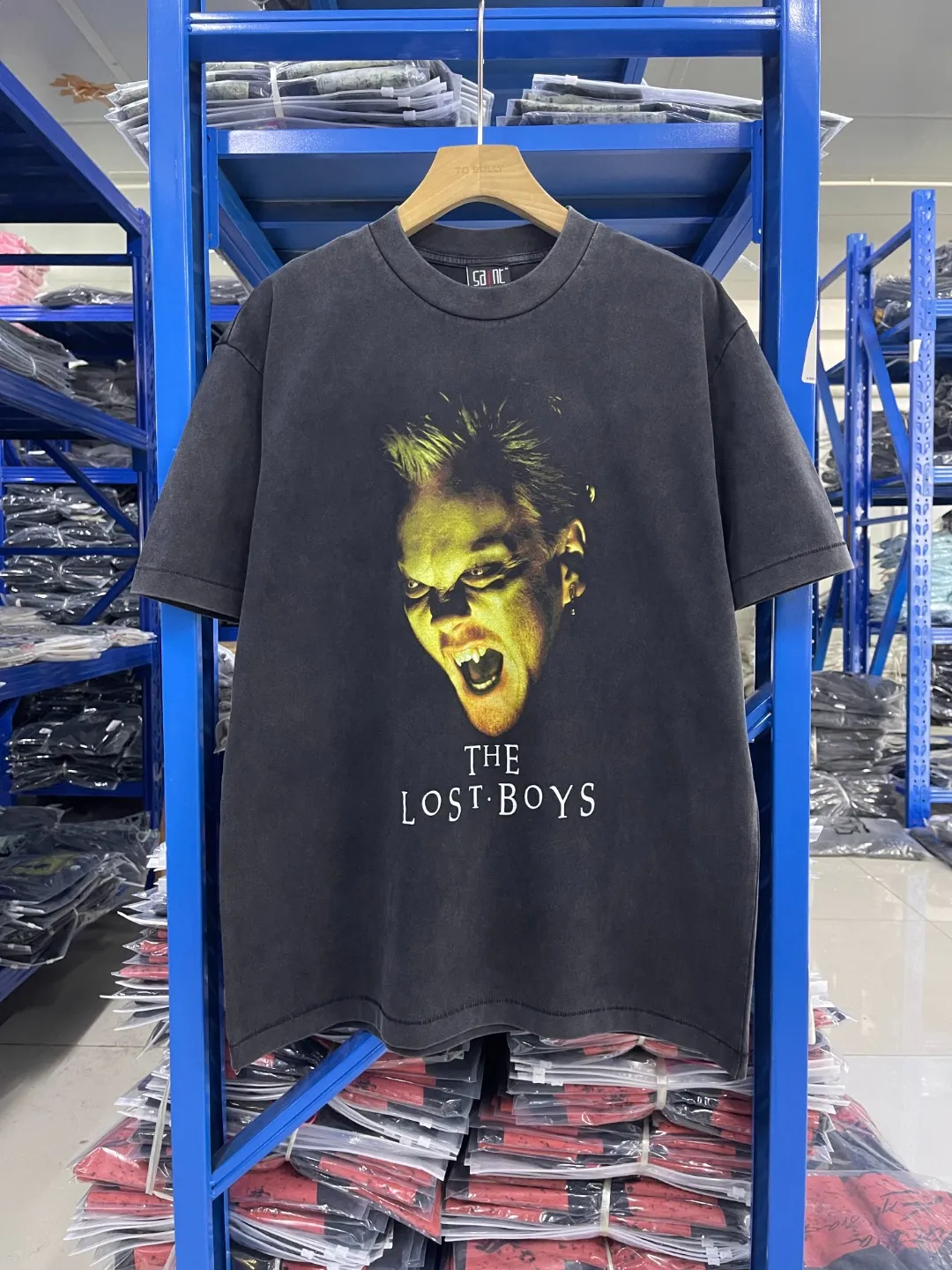 Spot ST417 style washed black P136 Saint Michael 25SS "The Lost Boys" joint washed and distressed T-shirt size S-M-L-XL